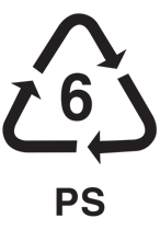 Plastic Recycling Symbol 6 PS