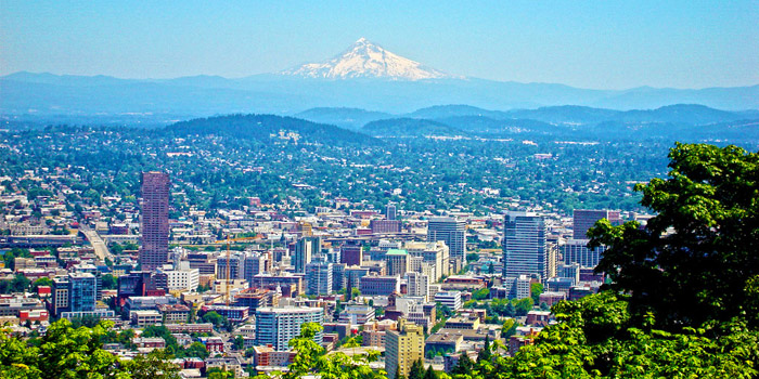 Portland and Mount Hood