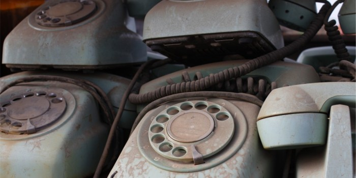 old rotary phone vintage e-waste electronic recycling