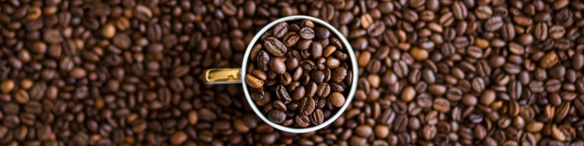 Coffee cup with beans
