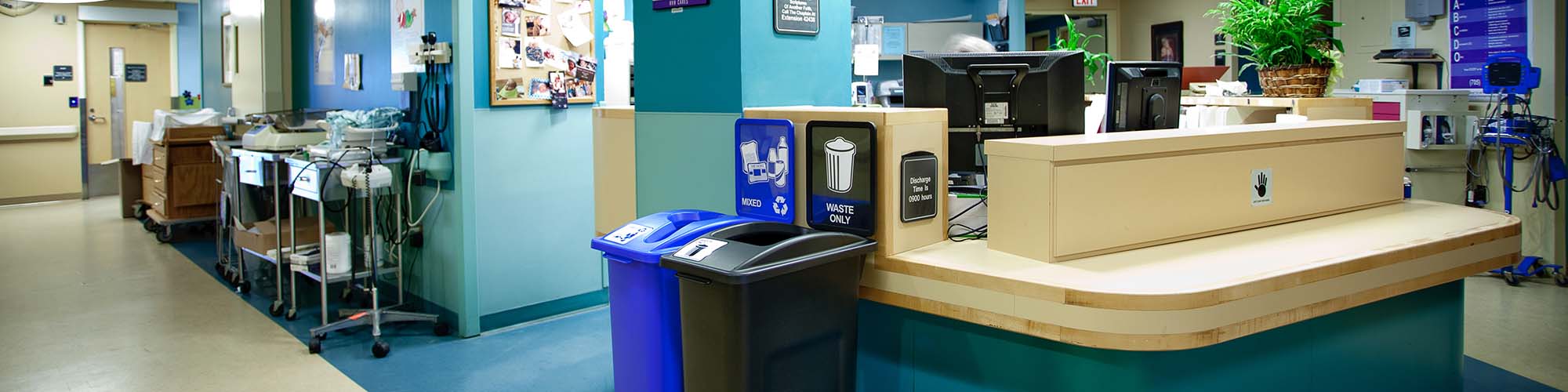 hospital with Busch Systems Waste Watcher containers