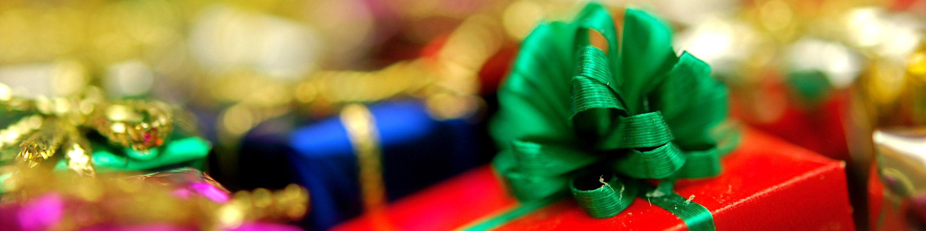 Christmas gifts with bows