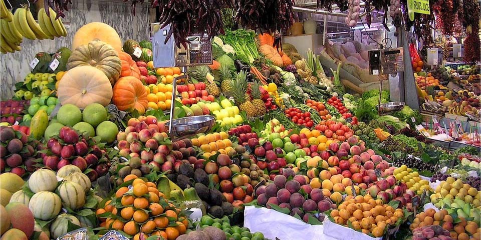 Farmers Market fruits and vegetables