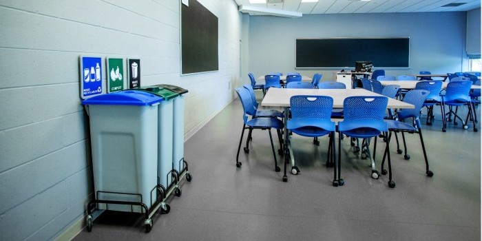 university CLASSROOM waste watcher station blackboards