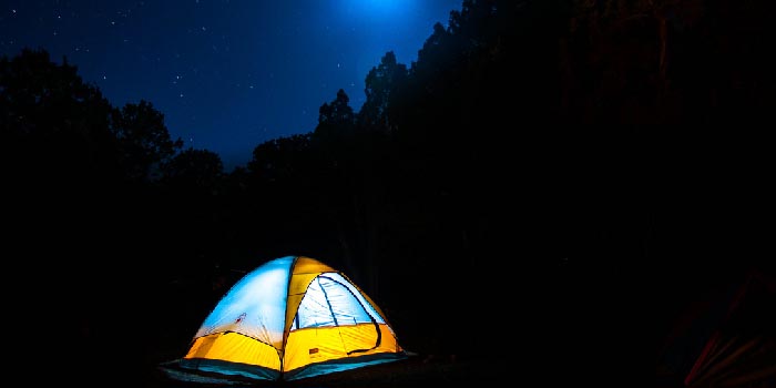 Tent at night