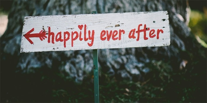 happily ever after sign green wedding