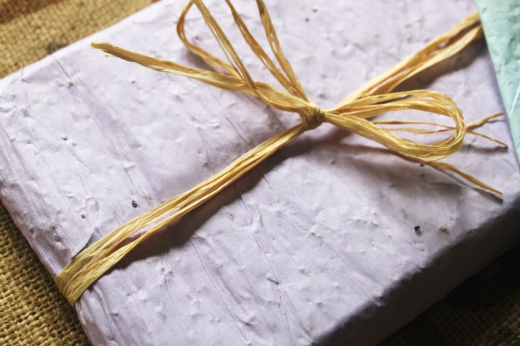 diy flower seed paper gift wrap