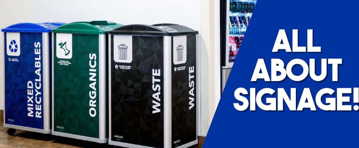 mosaic series signage waste sorting
