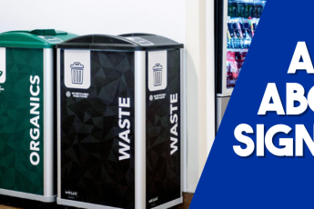 mosaic series signage waste sorting