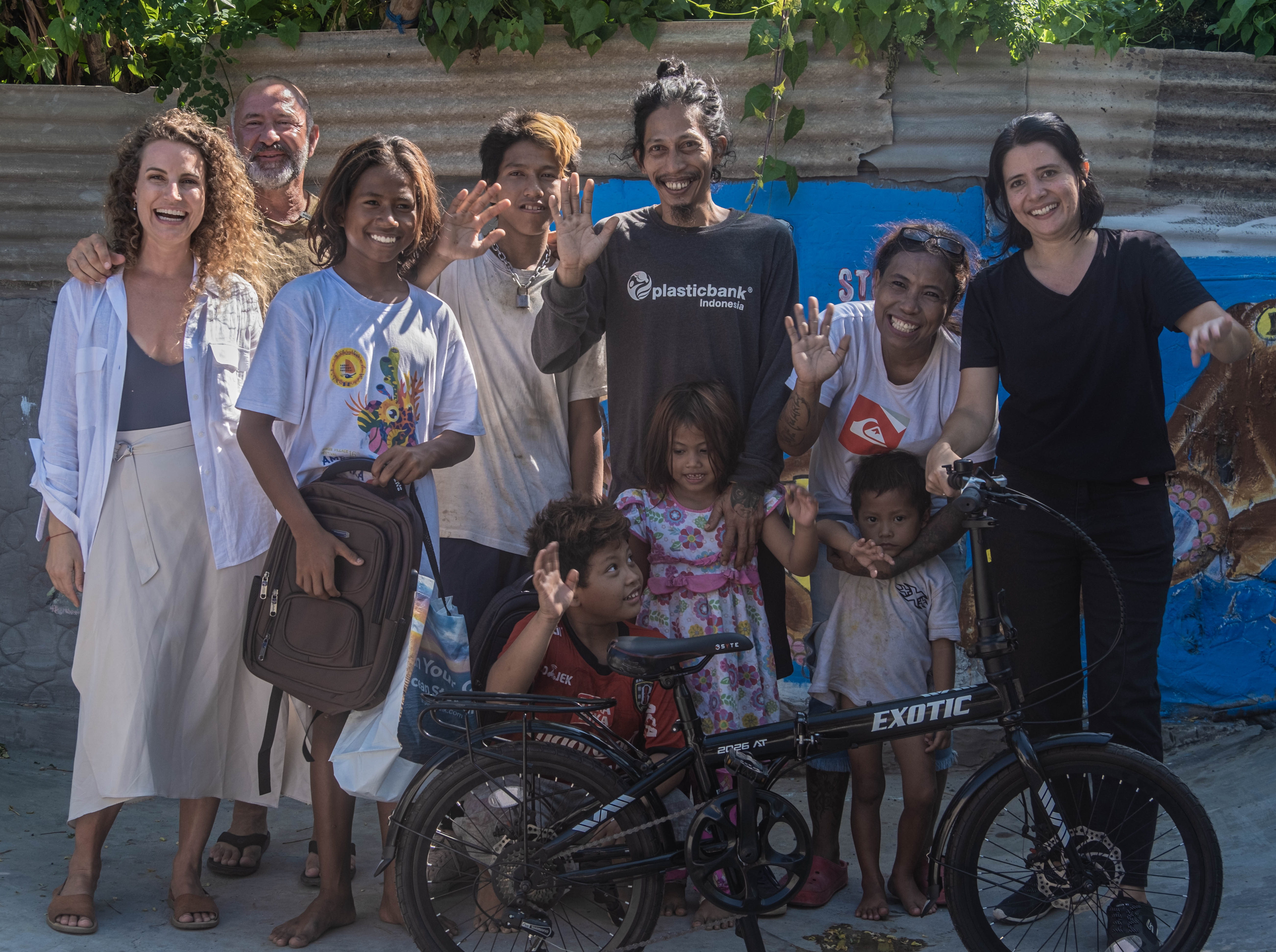 Haris with Bicycle Photo courtesy of Plastic Bank