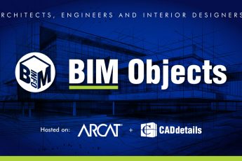 BIM Objects logo and logos for ARCAT and CADdetails