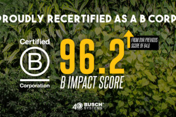 Busch Systems B Impact Score 96.2 showing with a green wall background