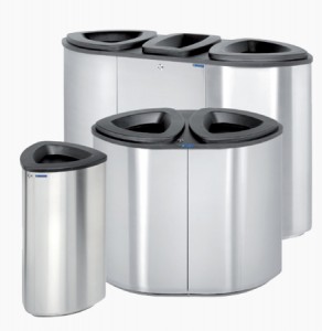 Introducing the Bermuda Series from FinBin® a Collection of Stainless Steel Recycling and Waste Containers now offered through Busch Systems.