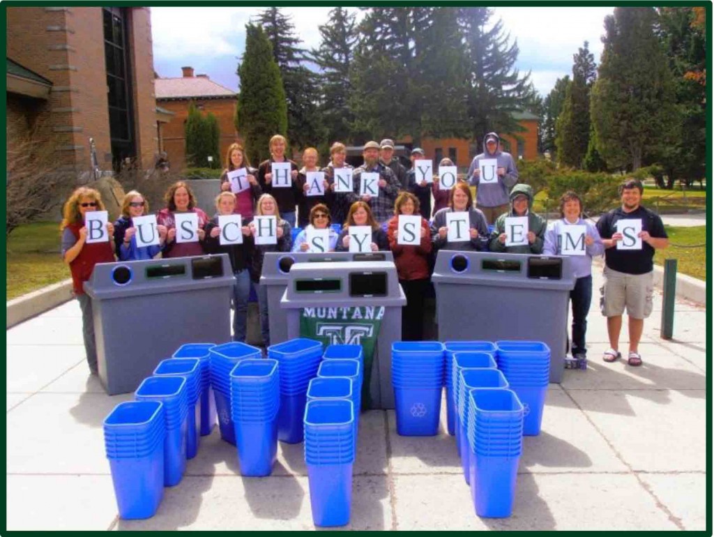 Montana Tech Recycling Bins