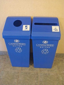 Candlewood Hotel Recycling Bins