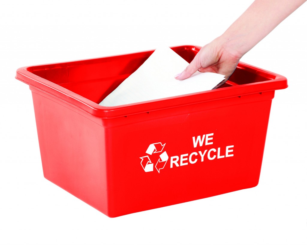 Red Recycling Container
