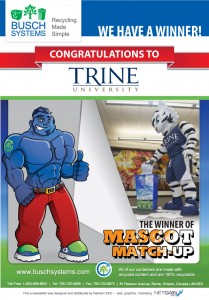 Trine University Recycling Mascot Winner