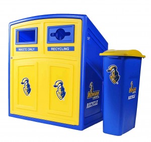 Knights Logo recycling bins