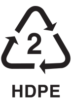 Plastic Recycling Symbol 2 HDPE