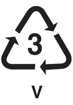 Plastic Recycling Symbol 3 V