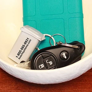 Promotional Recycling Bin Keychain