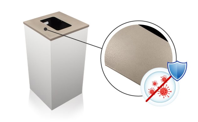 Antimicrobial Recycling & Waste Bins