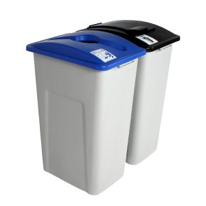 WASTE WATCHER - Double - Kit - Xl - Mixed Recyclables-Waste - Mixed-Solid Lift - Grey-Blue-Black