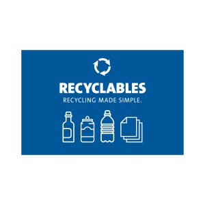 EVOLVE - Sign - Recyclables - Blue-White