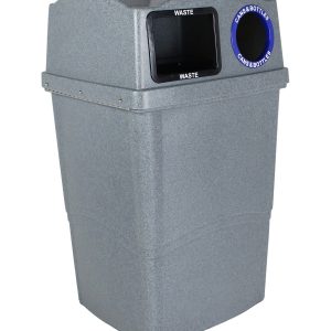WAVE - Double - Kit - Outdoor - Cans & Bottles-Waste - Circle-Full - Greystone