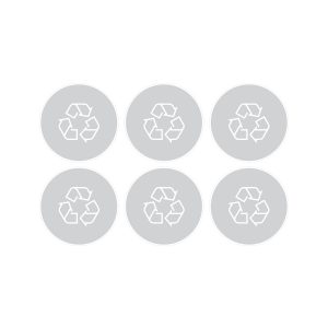 SPECTRUM (6 Pack) - Label - Mobius Loop - Clear-White