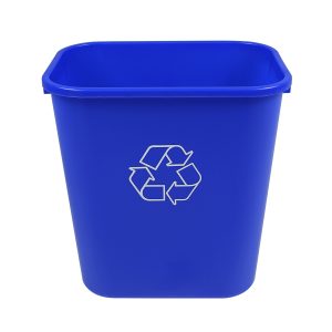 RECYCLING & WASTE BASKET (12 Pack) - Single - Kit - 28 Q - Mobius Loop - Full - Blue