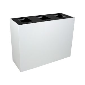 MEZZO - Triple - Hl - Cans & Bottles-Paper-Waste - Full - White-Black