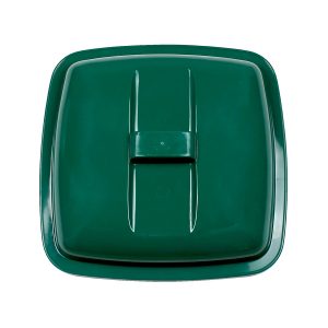 UPRIGHT - Single - Lid - 14 G - Solid Lift - Dark Green