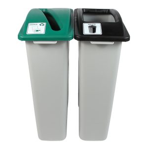 WASTE WATCHER - Double - Kit - Paper-Waste - Slot-Full - Grey-Green-Black