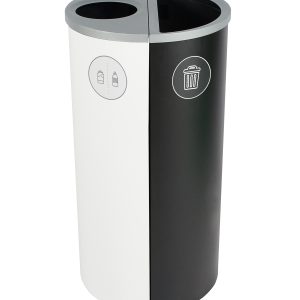 SPECTRUM - Double - Kit - Cans & Bottles-Waste - Circle-Full - White-Black