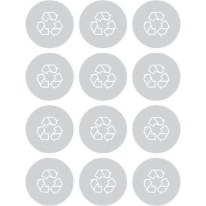 SPECTRUM (12 Pack) - Label - Mobius Loop - Clear-White