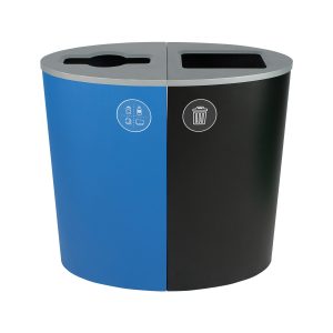 SPECTRUM - Double - Kit - Maryland Compliant - Mixed Recyclables-Waste - Mixed-Full - Blue-Black