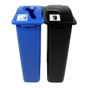 WASTE WATCHER - Double - Kit - Mixed Recyclables-Waste - Mixed-Solid Lift - Blue-Black