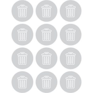 SPECTRUM (12 Pack) - Label - Waste - Clear-White