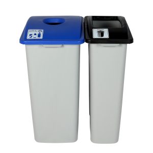 WASTE WATCHER - Double - Kit - Xl - Cans & Bottles-Waste - Circle-Full - Grey-Blue-Black