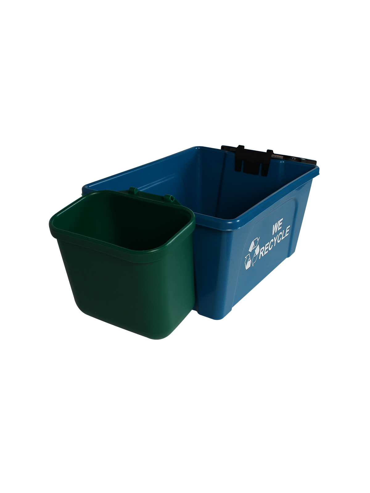 OFFICE COMBO – Triple – Kit – Mobius Loop-We Recycle – No Lid – Blue-Green-Black PCR