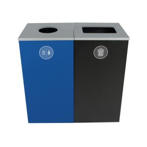 SPECTRUM - Double - Kit - Cans & Bottles-Waste - Circle-Full - Blue-Black