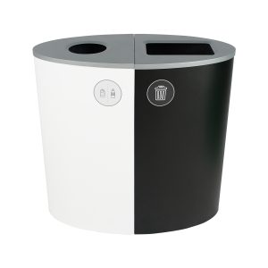 SPECTRUM - Double - Kit - Cans & Bottles-Waste - Circle-Full - White-Black