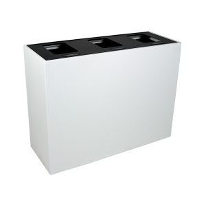 MEZZO - Triple - Hl - Mixed Recyclables-Organics-Waste - Full - White-Black