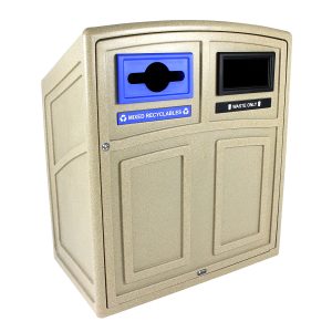 UPTOWN - Double - Kit - Mixed Recyclables-Waste - Mixed-Full - Sandstone