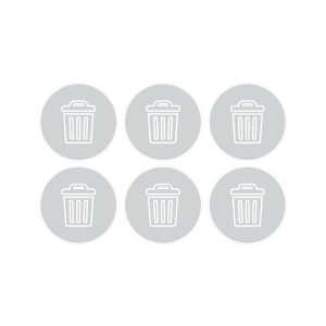 SPECTRUM (6 Pack) - Label - Waste - Clear-White