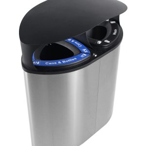 BOKA - Double - Canopy - Cans & Bottles-Waste - Full - Stainless Steel