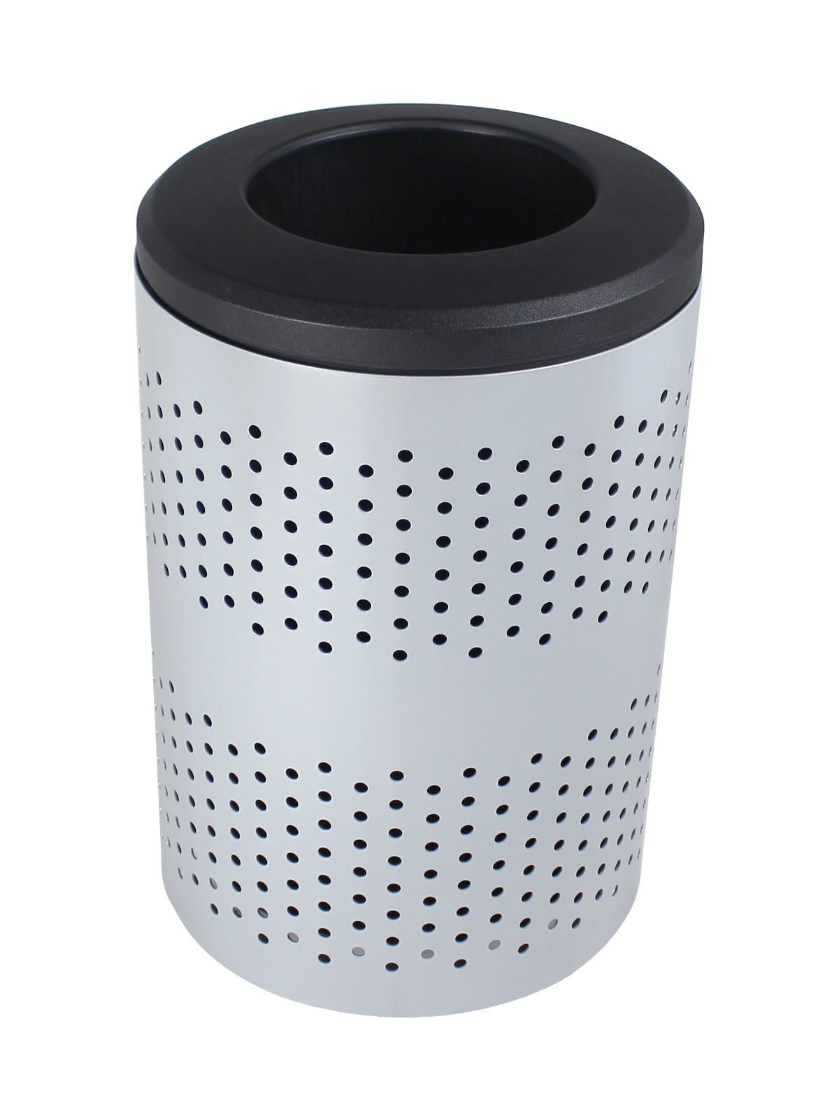 Busch Systems Portland single stream outdoor waste container with black full open lid