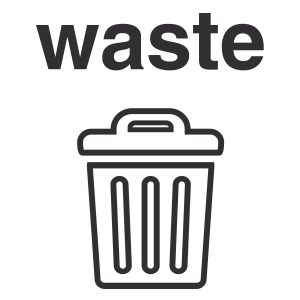 VANTAGE - Label - Waste - Black