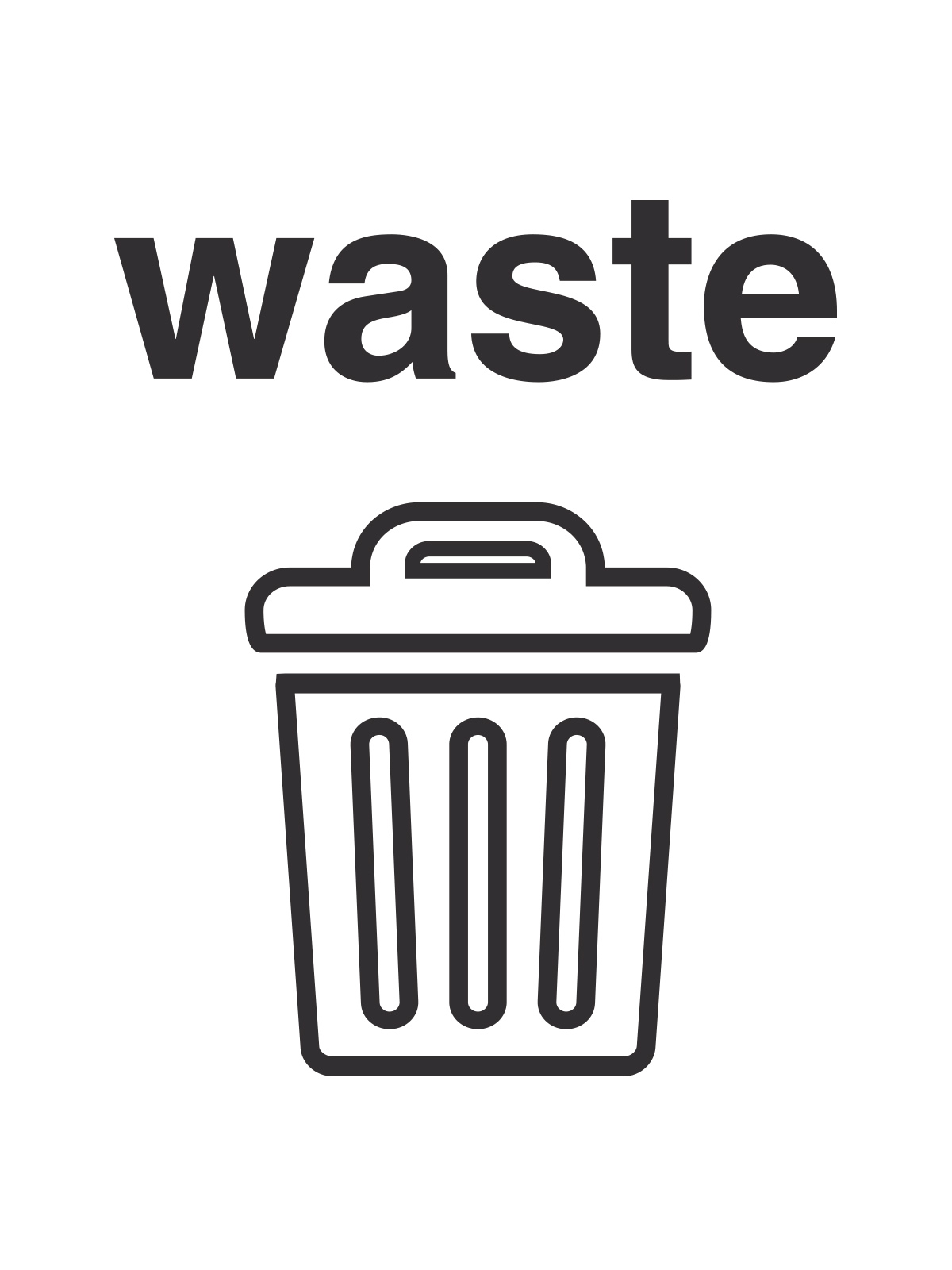 VANTAGE – Label – Waste – Black